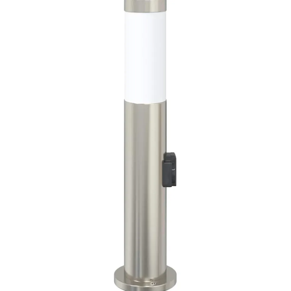 vidaXL Bolderarmatuur met stopcontact 50 cm RVS IP44