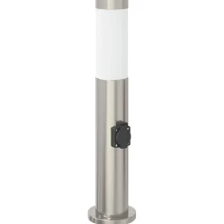 vidaXL Bolderarmatuur met stopcontact 50 cm RVS IP44