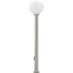 vidaXL Bolderarmatuur met stopcontact 120 cm RVS IP44