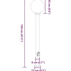 vidaXL Bolderarmatuur met stopcontact 120 cm RVS IP44