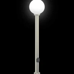 vidaXL Bolderarmatuur met stopcontact 120 cm RVS IP44