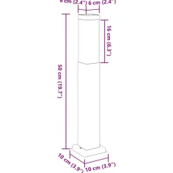 vidaXL Bolderverlichting 50 cm RVS IP44