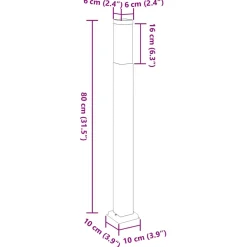 vidaXL Bolderverlichting 80 cm RVS IP44