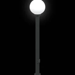vidaXL Bolderverlichting met stopcontact 3 stuks 120 cm Zwart IP44