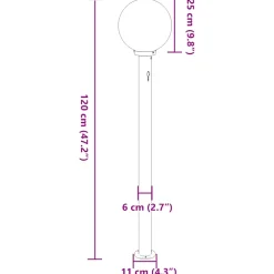 vidaXL Bolderverlichting met stopcontact 3 stuks 50 cm roestvrij staal IP44