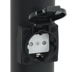 vidaXL Bolderverlichting met stopcontact 3 stuks 50 cm roestvrij staal IP44