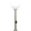 vidaXL Bolderverlichting met stopcontact 3 stuks 80 cm RVS IP44