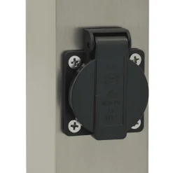 vidaXL Bolderverlichting met stopcontact 3 stuks 110 cm RVS IP44