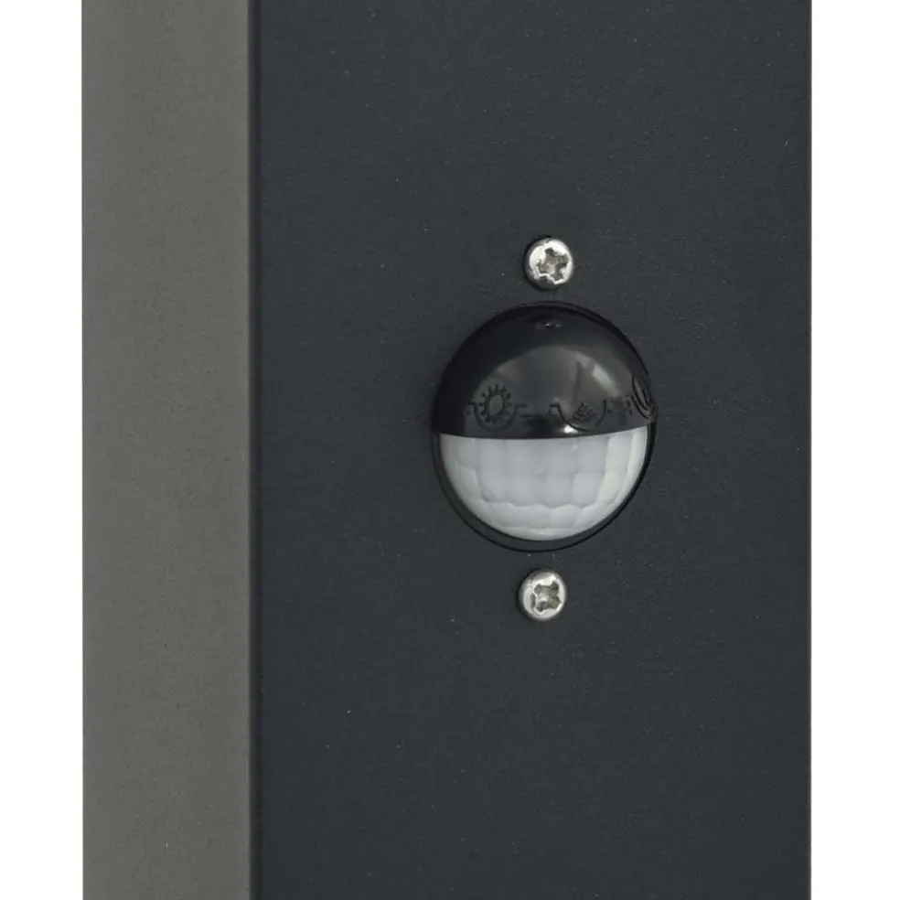 vidaXL Bolderverlichting met sensor 3 stuks 110 cm Zwart IP44