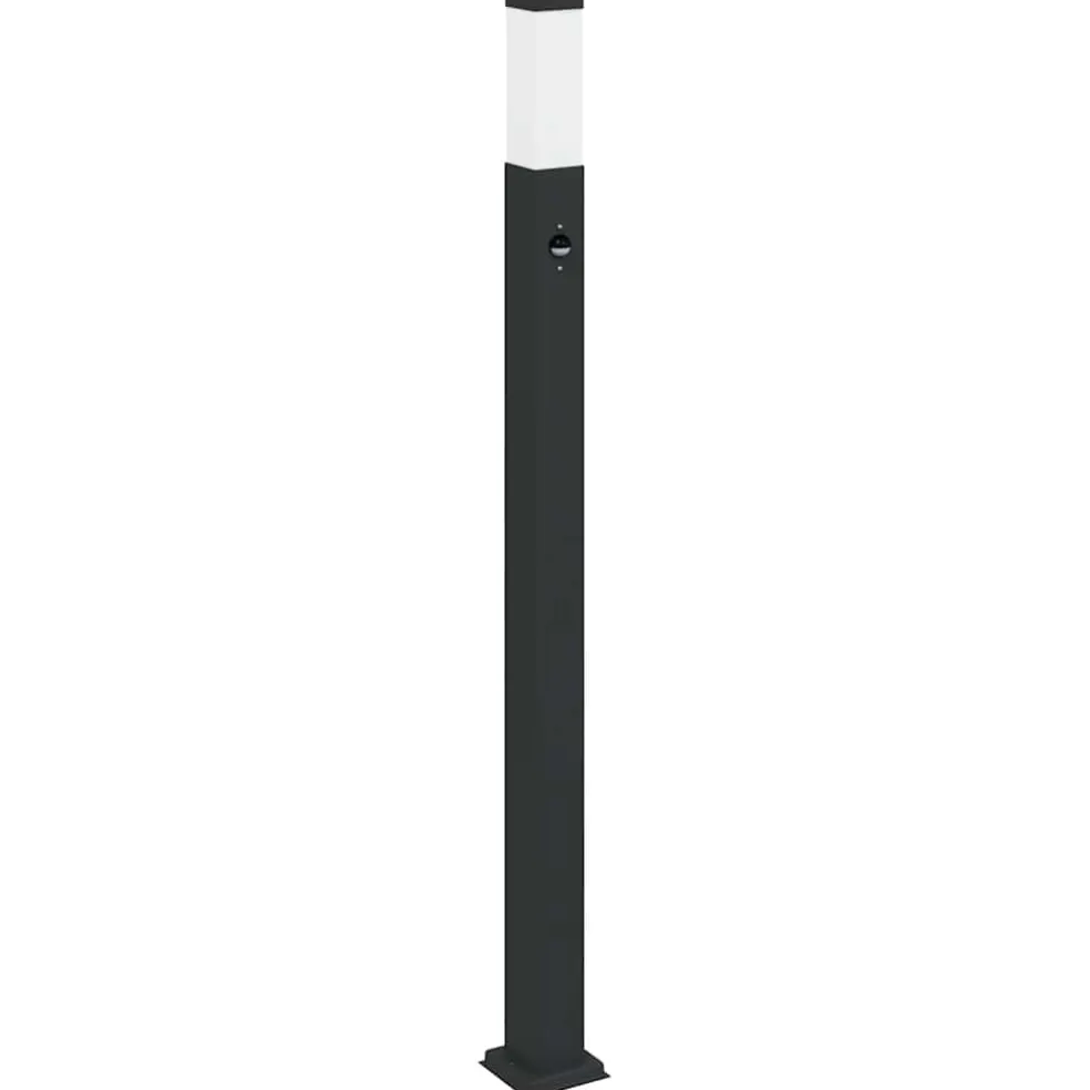 vidaXL Bolderverlichting met sensor 3 stuks 110 cm Zwart IP44