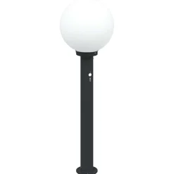 vidaXL Bolderverlichting met sensor 3 stuks 80 cm Zwart IP44