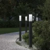 vidaXL Bolderverlichting 3 stuks 80 cm Zwart IP44