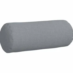vidaXL Bolster Kussens 2 st Stof Lichtgrijs Ø 15 x 40 cm