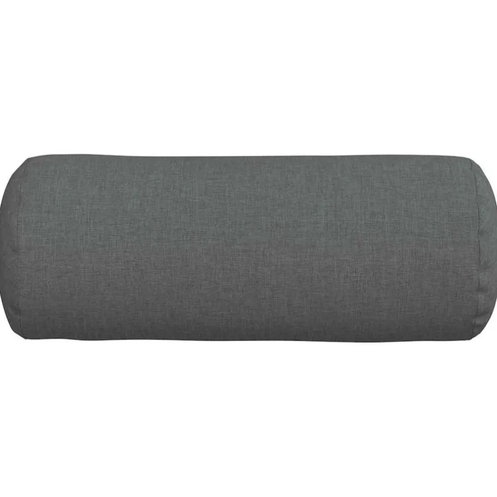 vidaXL Bolster Kussens 2 st Stof Donkergrijs Ø 15 x 40 cm
