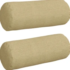 vidaXL Bolster Kussens 2 stuks Grijs groen Ø 15 x 40 cm Cordstof