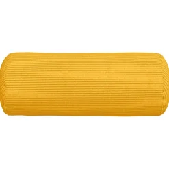 vidaXL Bolster Kussens 2 stuks Lichtgeel Ø 15 x 40 cm Cordstof
