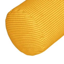 vidaXL Bolster Kussens 2 stuks Lichtgeel Ø 15 x 40 cm Cordstof