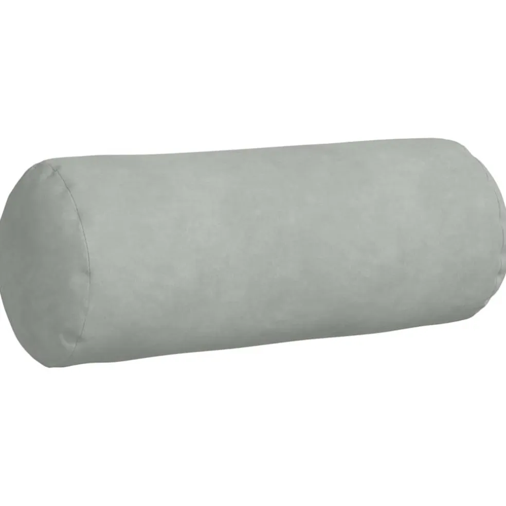 vidaXL Bolster Kussens 2 stuks Lichtgrijs Ø 15 x 40 cm Cordstof