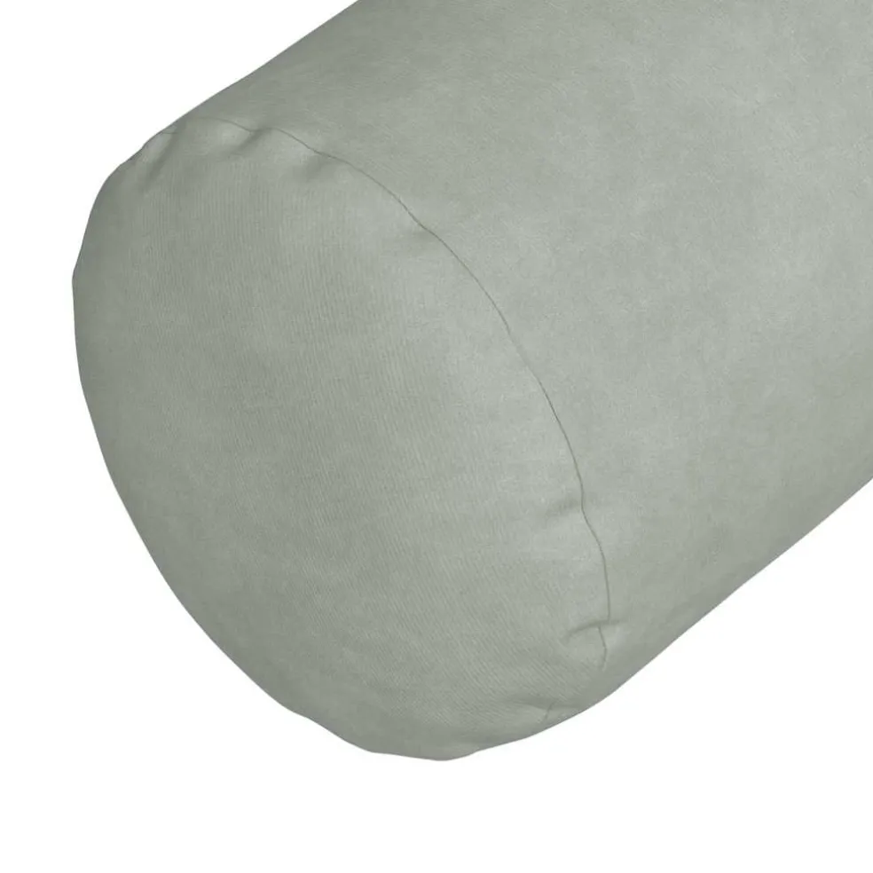 vidaXL Bolster Kussens 2 stuks Lichtgrijs Ø 15 x 40 cm Cordstof