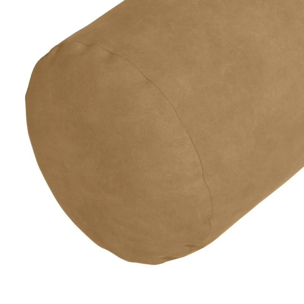 vidaXL Bolster Kussens 2 stuks Bruin Ø 15 x 40 cm Cordstof