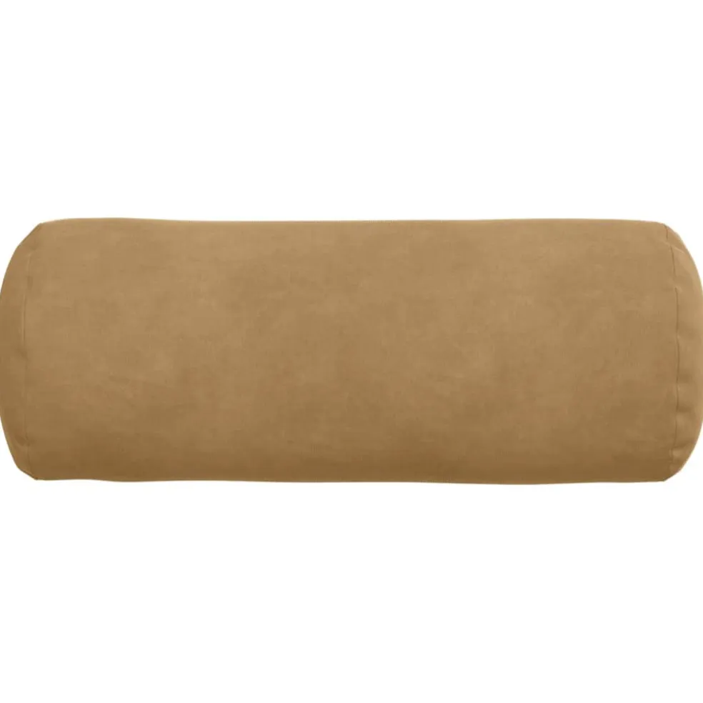 vidaXL Bolster Kussens 2 stuks Bruin Ø 15 x 40 cm Cordstof