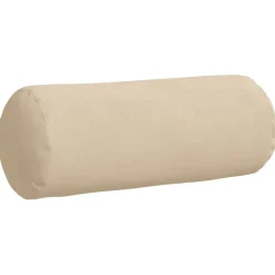 vidaXL Bolster Kussens 2 stuks Crème Ø 15 x 40 cm Microvezel Stof