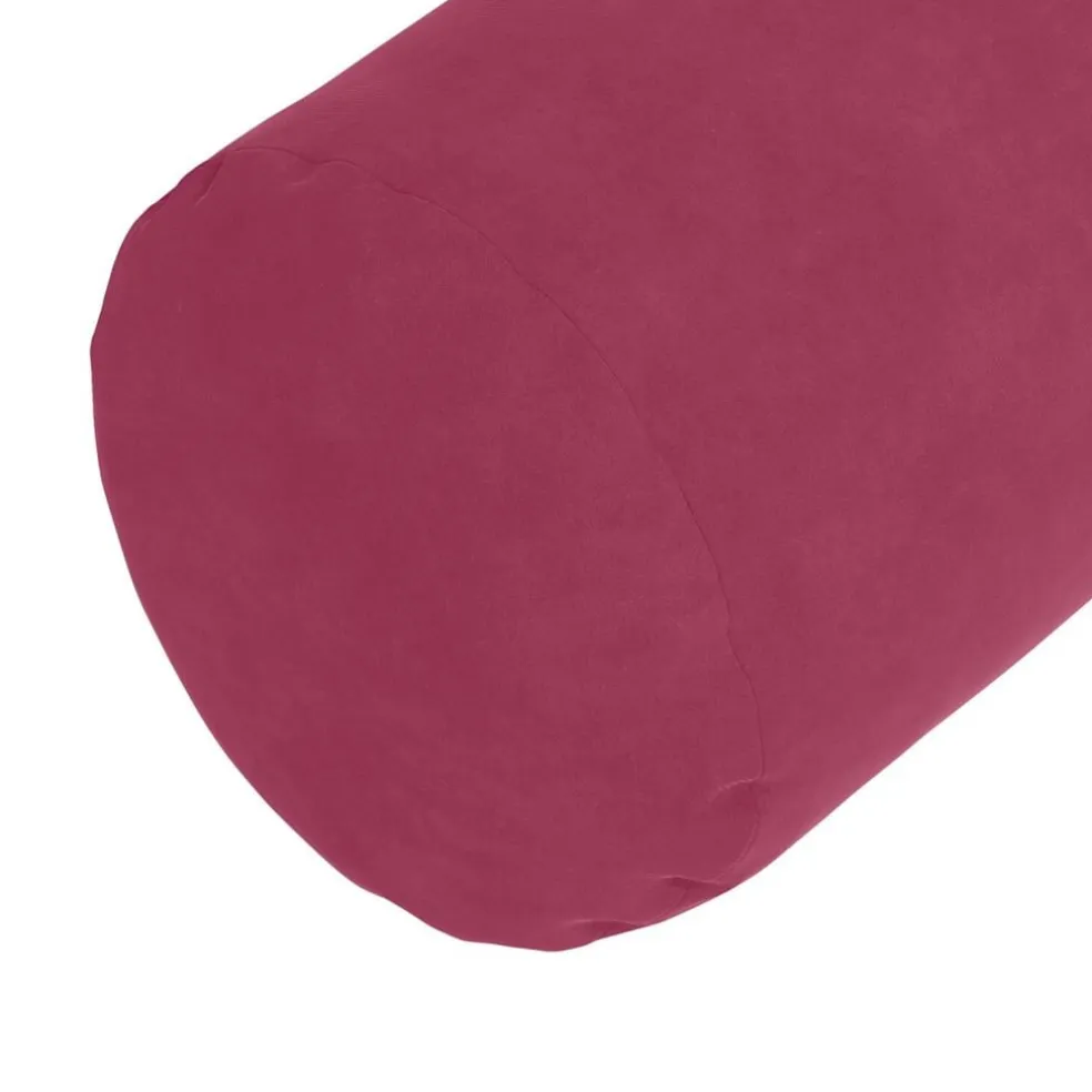 vidaXL Bolster Kussens 2 stuks Wijnrood Ø 15 x 40 cm Cordstof