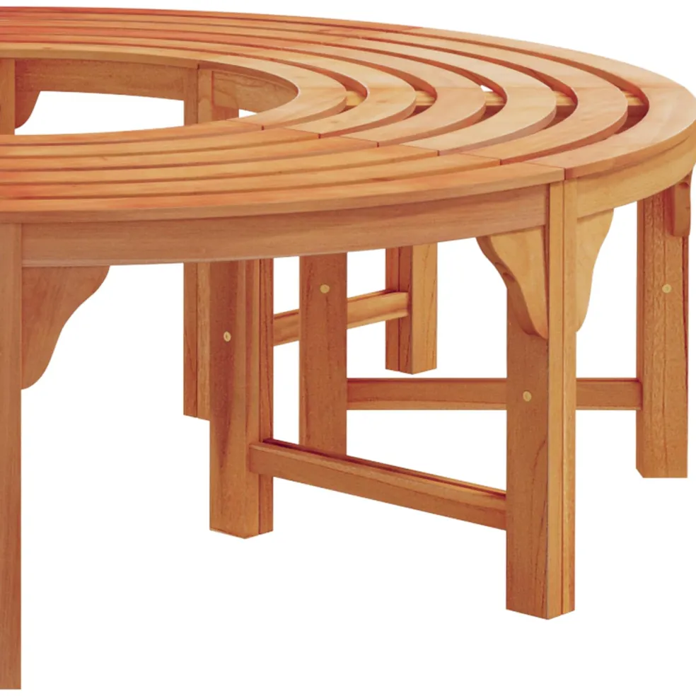 vidaXL Boom bank 4 -Seater 160 x 80 x 45cm Massief Eucalyptus Hout