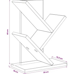 vidaXL Boomvormige boekenplank met 3 planken 30 x 18 x 40 cm