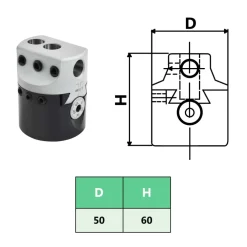 vidaXL Boorkop met MT2 boorschacht voor draaibanken 50 mm
