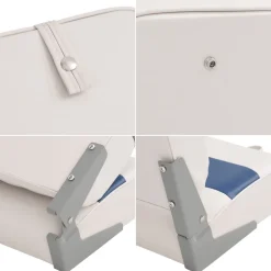 vidaXL Bootstoelen 2 st inklapbaar met hoge rugleuning 44x38x55 cm
