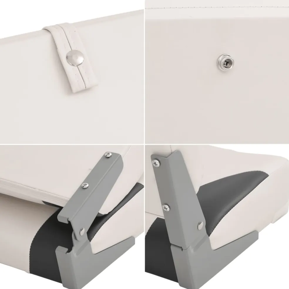 vidaXL Bootstoelen 2 st inklapbaar met hoge rugleuning 41x36x48 cm