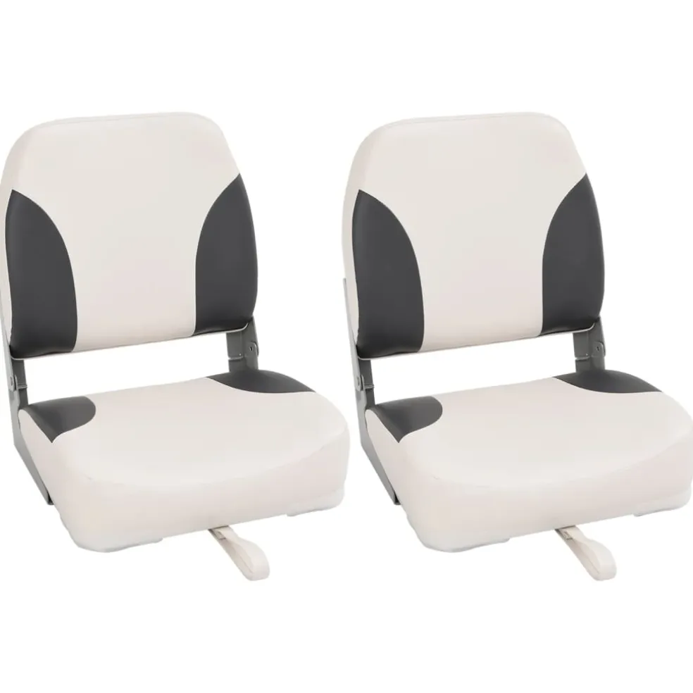 vidaXL Bootstoelen 2 st inklapbaar met hoge rugleuning 41x36x48 cm