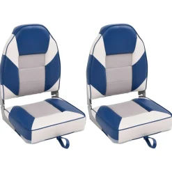 vidaXL Bootstoelen 2 st inklapbaar met hoge rugleuning 39x43x58 cm