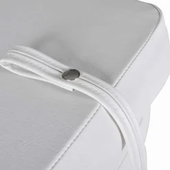 vidaXL Bootstoel met blauw-wit kussen inklapbaar 41x36x48 cm