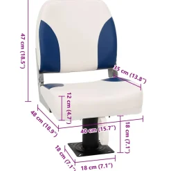 vidaXL Bootstoel met poot 360° draaibaar