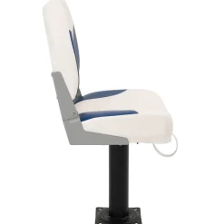 vidaXL Bootstoel 1 set inklapbaar 41x36x48 cm blauw en wit