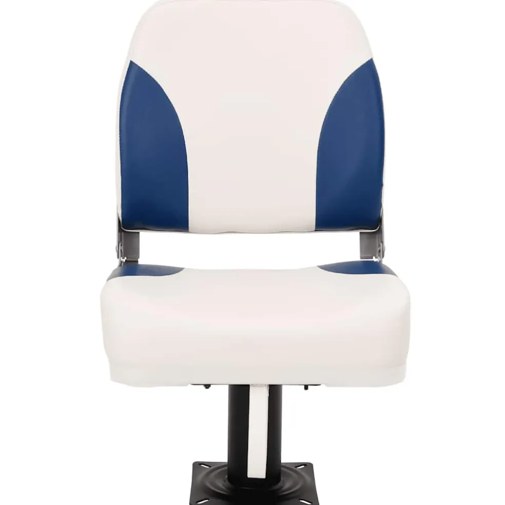 vidaXL Bootstoel 1 set inklapbaar 41x36x48 cm blauw en wit