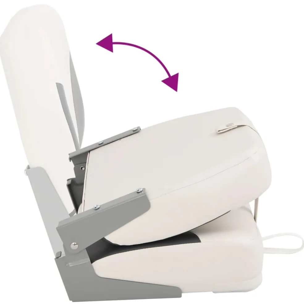 vidaXL Bootstoel 1 set inklapbaar lage rugleuning fixeerlus