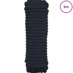 vidaXL Boottouw 10 mm 6 m Koninklijk Blauw Polyester