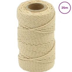 vidaXL Boottouw 2 mm 25 m Naturel