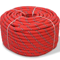 vidaXL Boot touw 6 mm 100 m polypropyleen rood