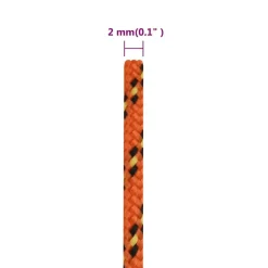 vidaXL Boottouw 2 mm 25 m polypropyleen oranje