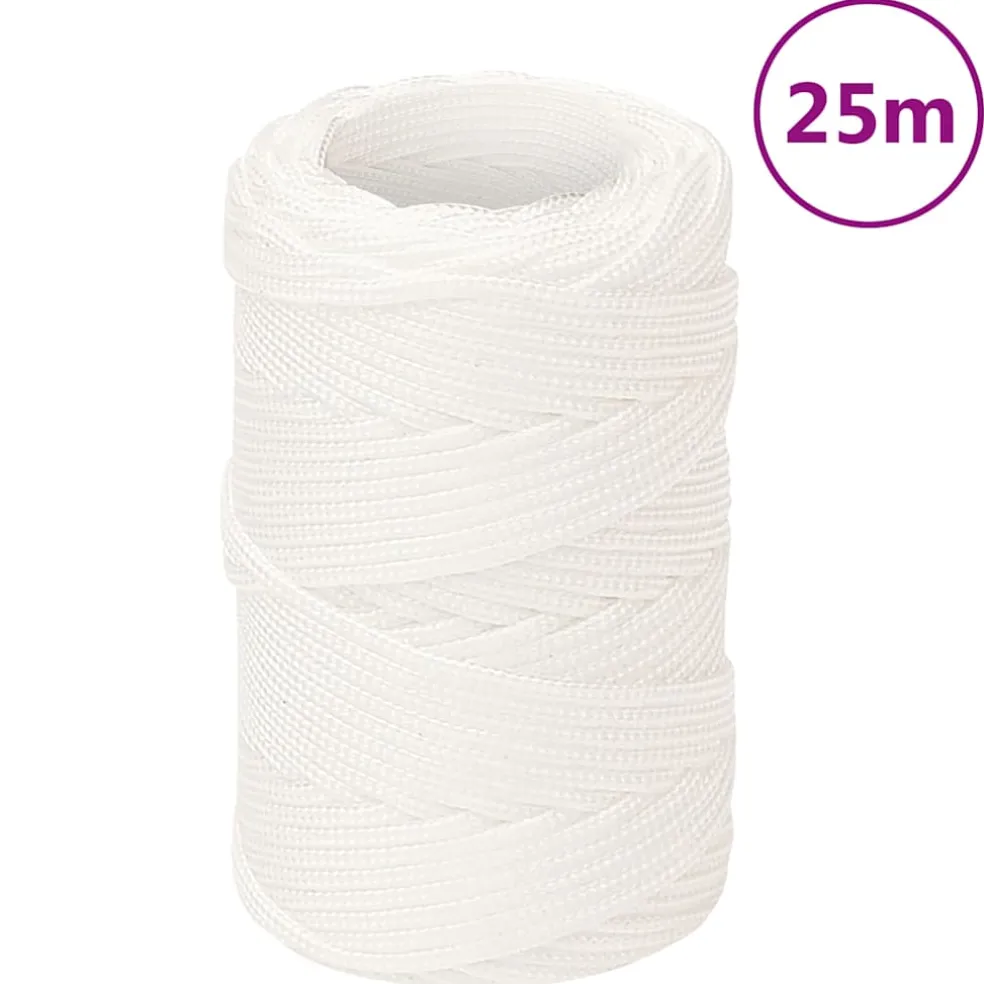 vidaXL Boottouw 2 mm 25 m polypropyleen volwit