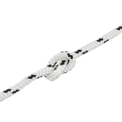 vidaXL Boottouw 10 mm 6 m Wit en zwart Polyester