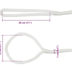vidaXL Boottouw 10 mm 6 m Wit Polyester