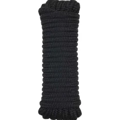 vidaXL Boottouw 10 mm 6 m Zwart Polyester