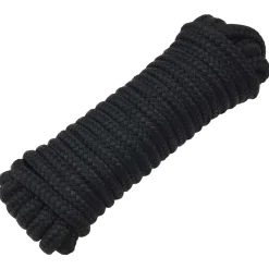 vidaXL Boottouw 10 mm 6 m Zwart Polyester