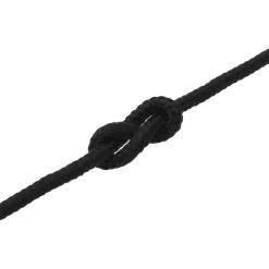 vidaXL Boottouw 10 mm 6 m Zwart Polyester