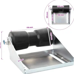 vidaXL Boot Trailer Roller met Beugel 20,3 cm Gegalvaniseerd staal